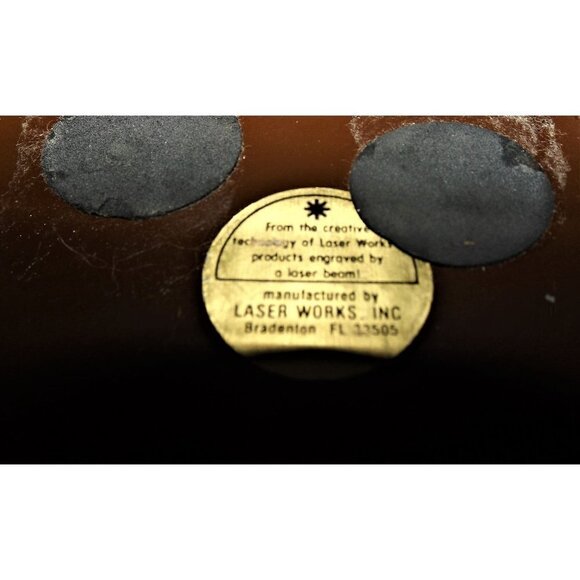 Laser Works Bookends Walnut Sailing Ship Laser Etched Made in USA - Picture 7 of 7